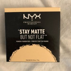 NYX “stay matte but not flat” powder foundation